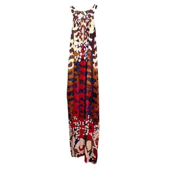 Chelsea & Theodore Sleeveless Maxi Dress  Multicolor Abstract Print  Womens Size - Picture 1 of 9
